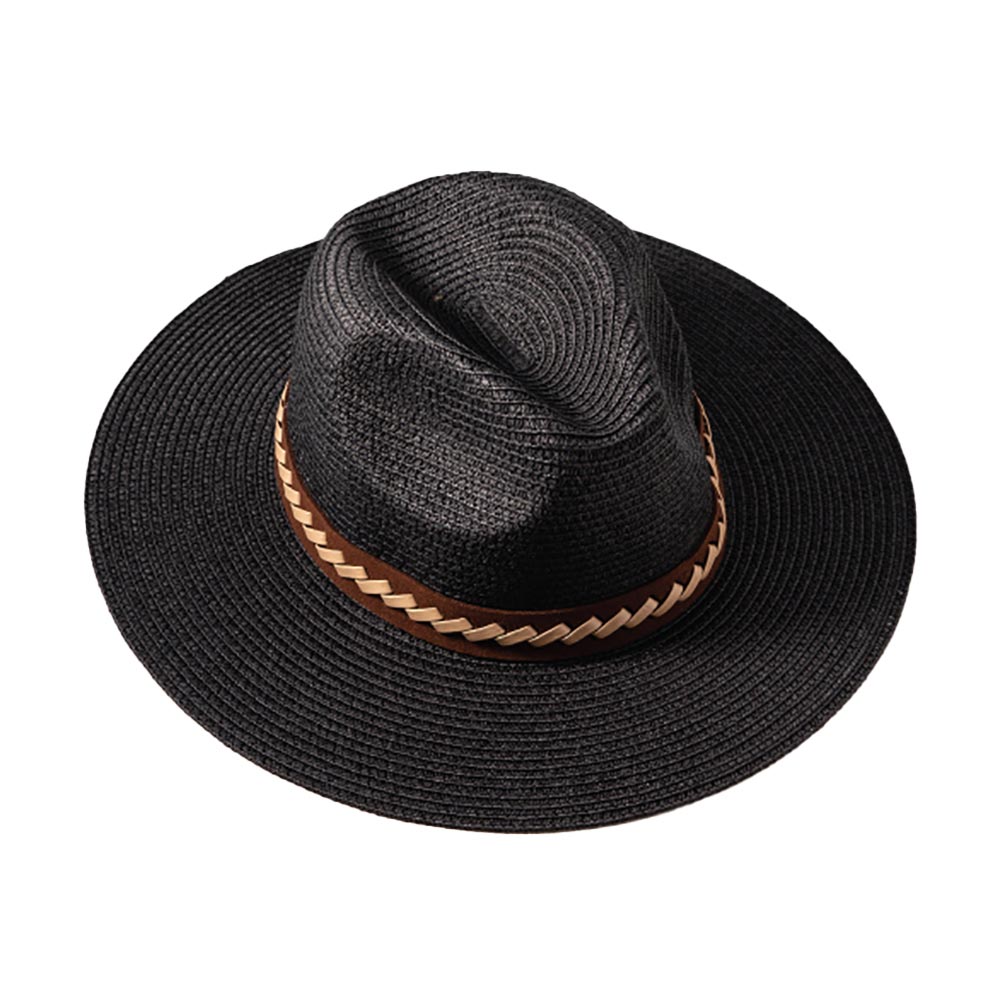 iLLASPARKZ Woven Trim Fedora Hat