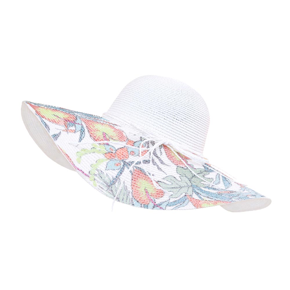 iLLASPARKZ Leaf Print Straw Sun Hat