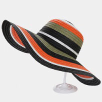 iLLASPARKZ Color Block Straw Floppy Sun Hat