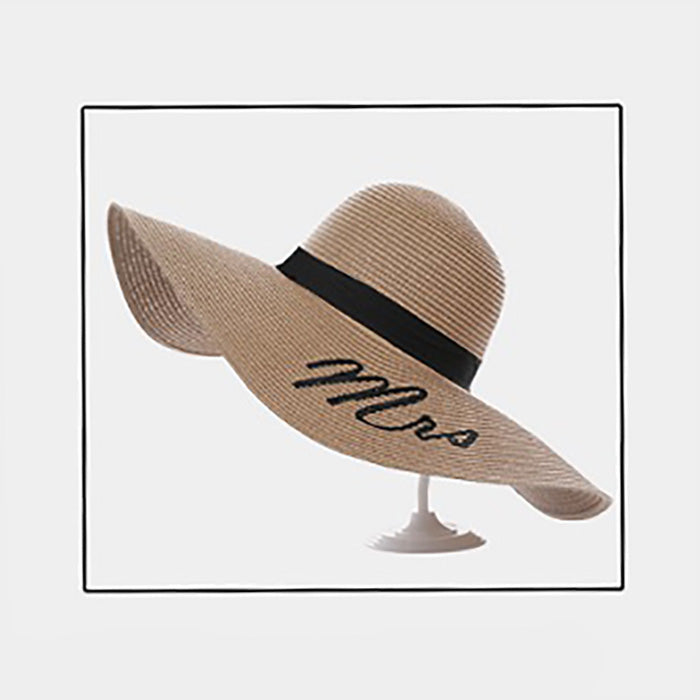 iLLASPARKZ 'Mrs' Straw Floppy Sun Hat