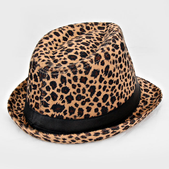 iLLASPARKZ Leopard Print Felt Fedora