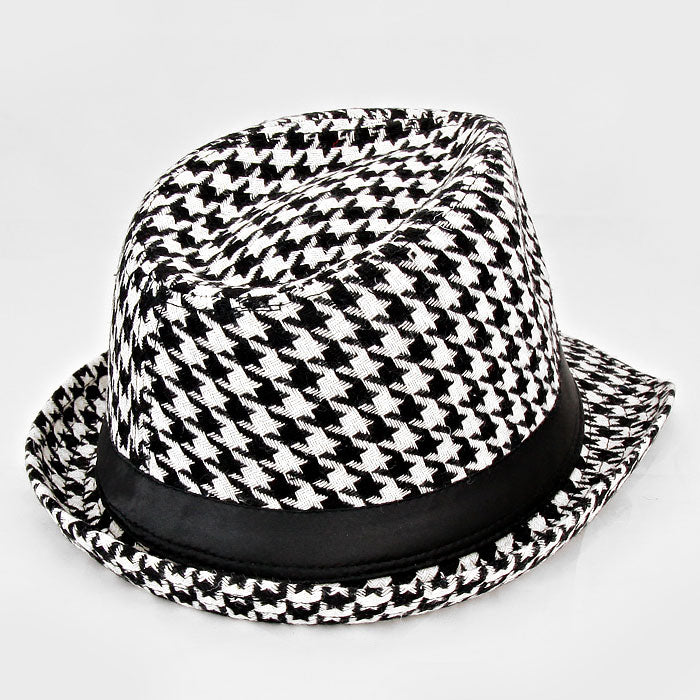 iLLASPARKZ Houndstooth Check Fedora