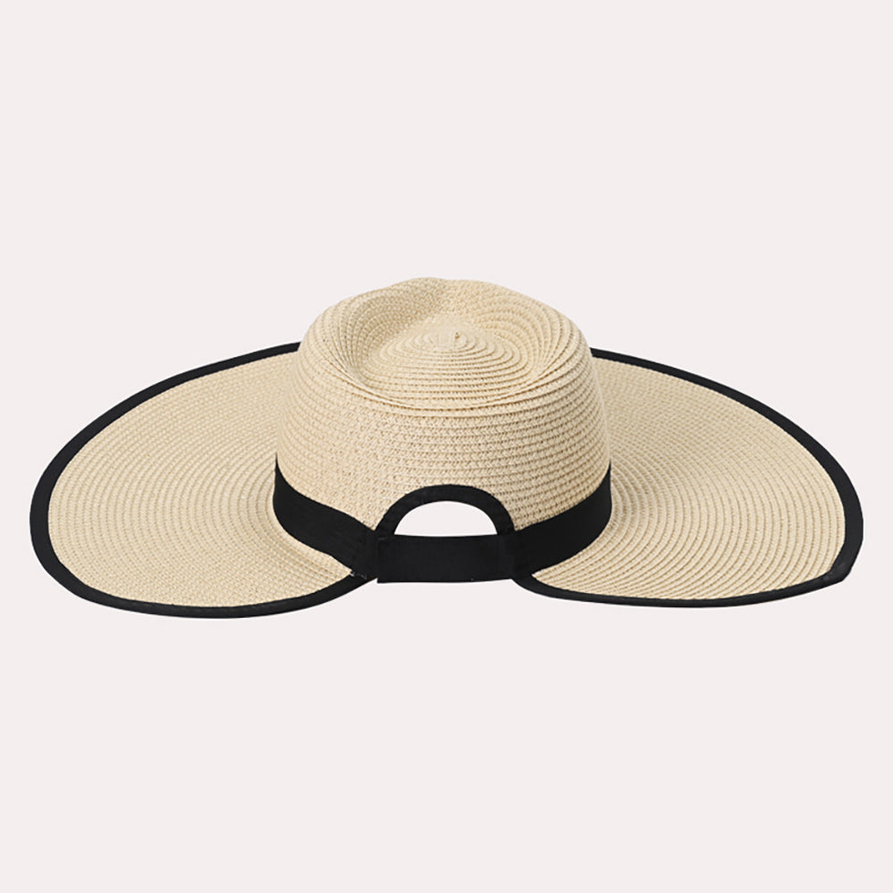 iLLASPARKZ Black Band Trimmed Straw Sun Hat