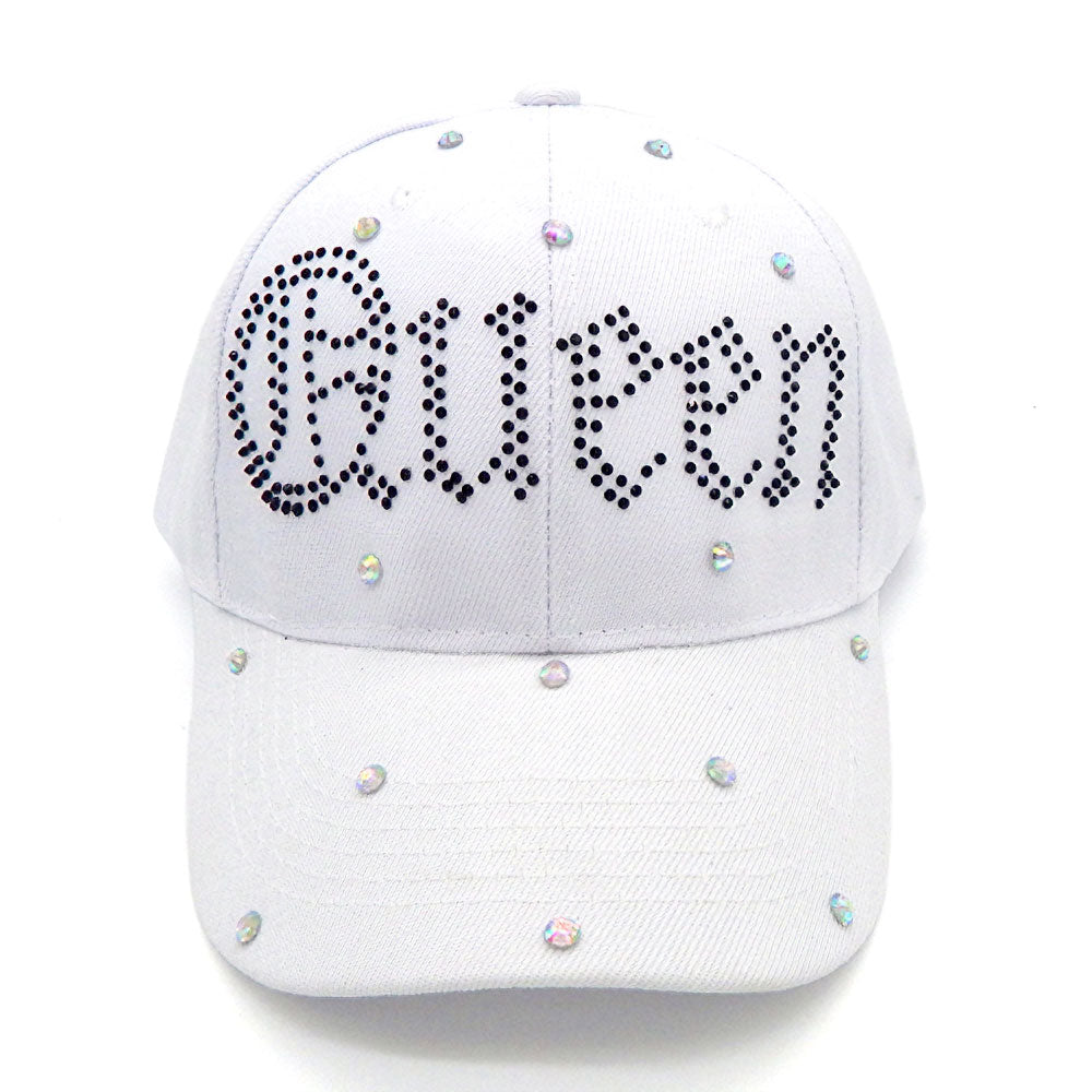 iLLASPARKZ Bling Studded QUEEN Message Baseball Cap