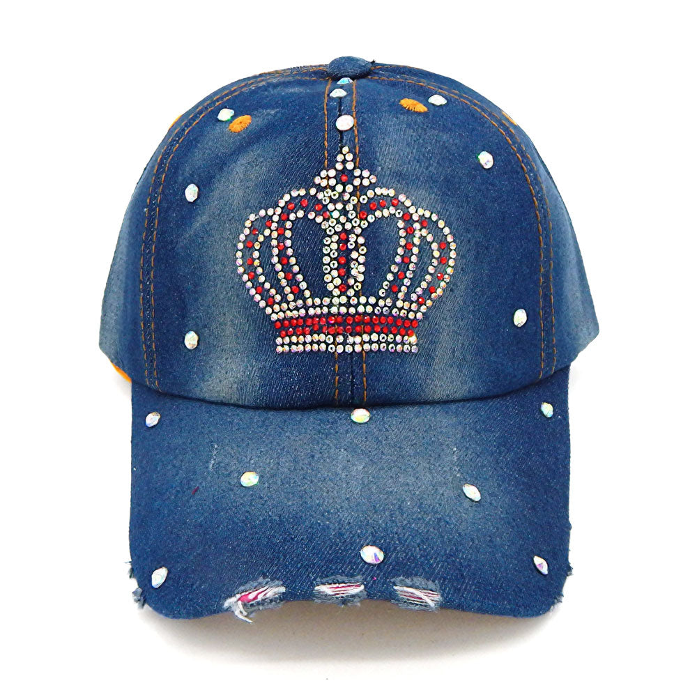 iLLASPARKZ Bling Queen Crown Studded Baseball Cap