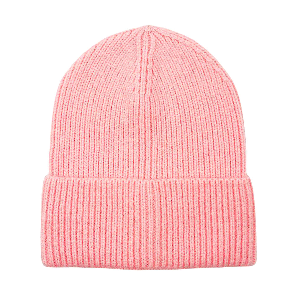 iLLASPARKZ Solid Rib Knit Cuff Beanie Hat