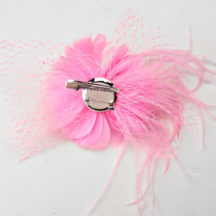 iLLASPARKZ Fancy Feather Flower Fascinator /Brooch