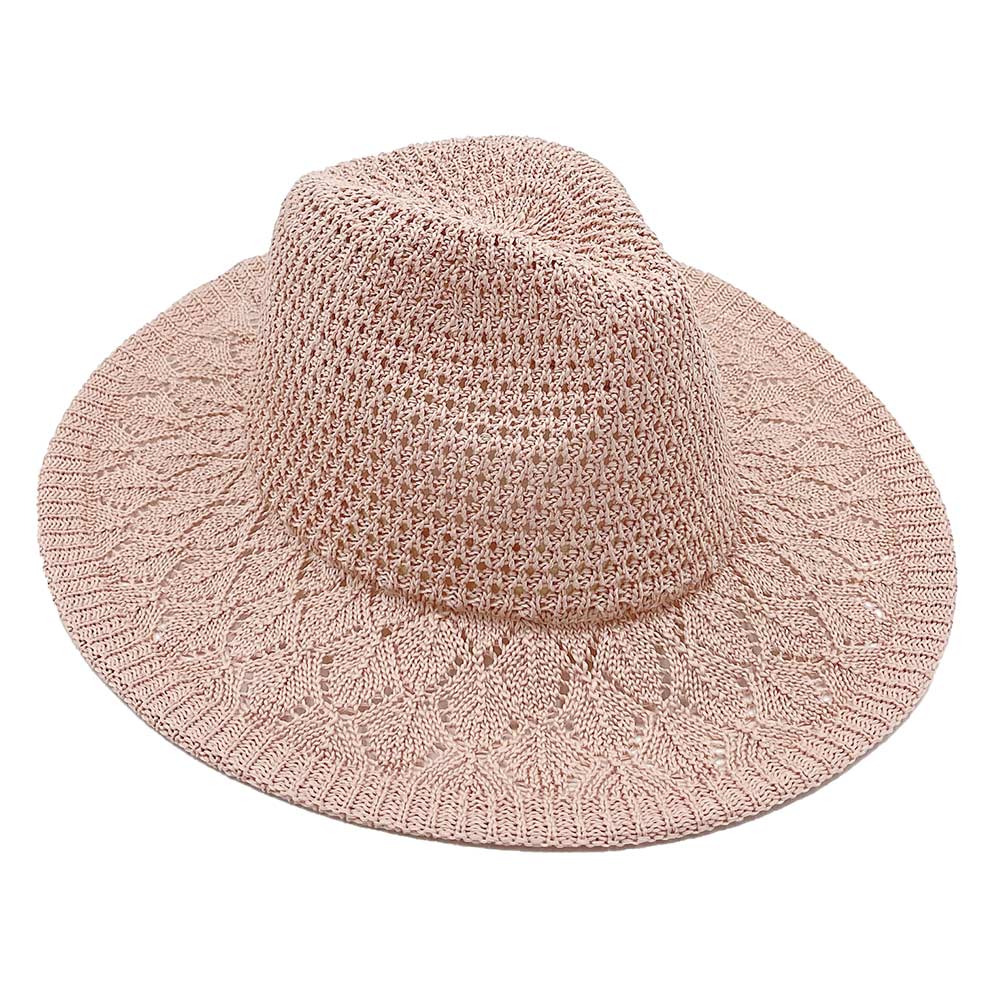 iLLASPARKZ Pattern Detailed Straw Panama Sun Hat