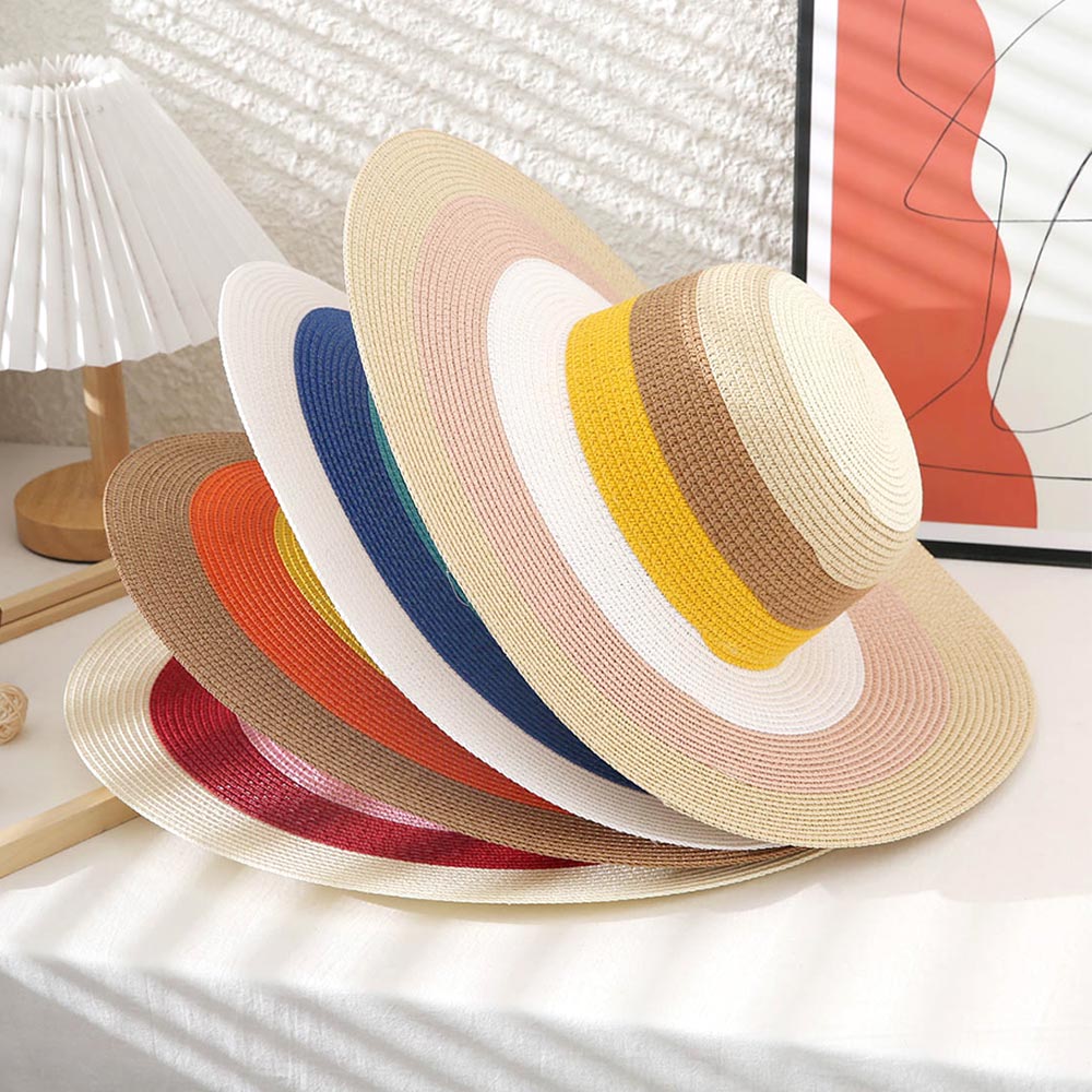 iLLASPARKZ Color Block Straw Sun Hat