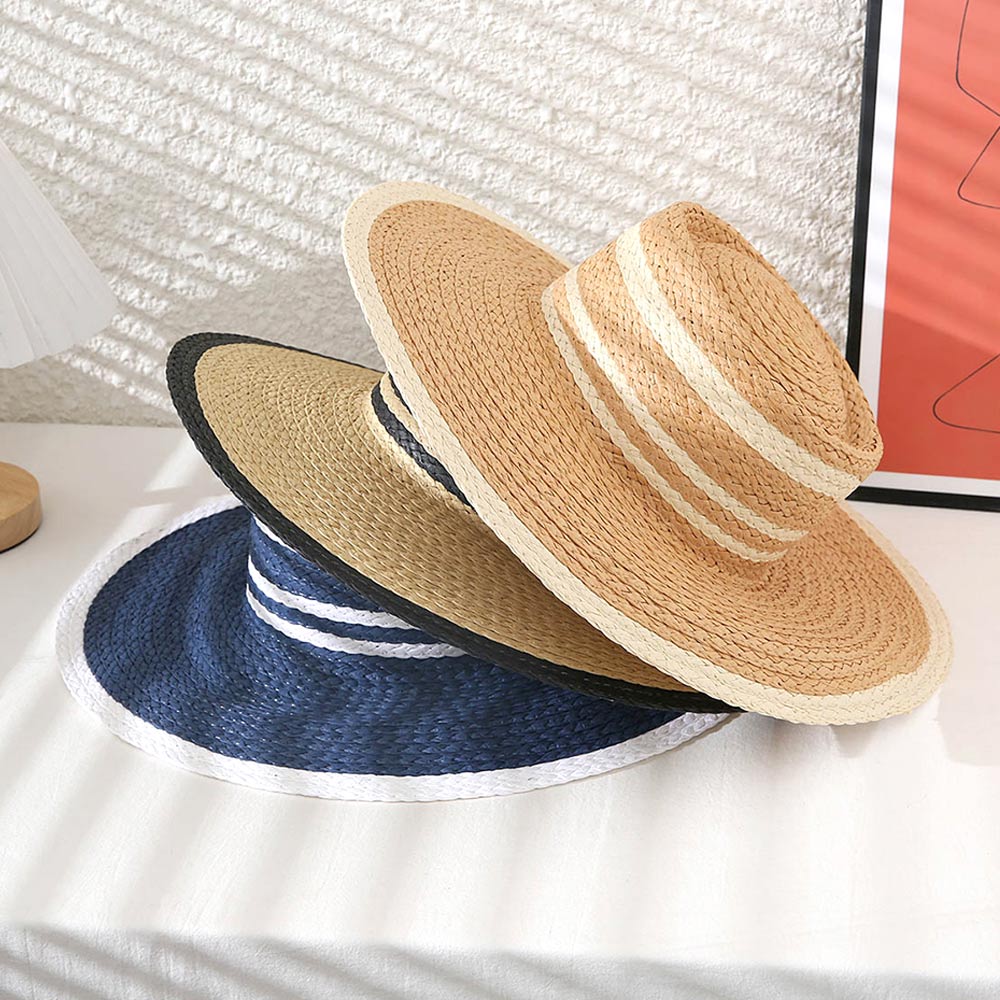 iLLASPARKZ Color Block Straw Sun Hat