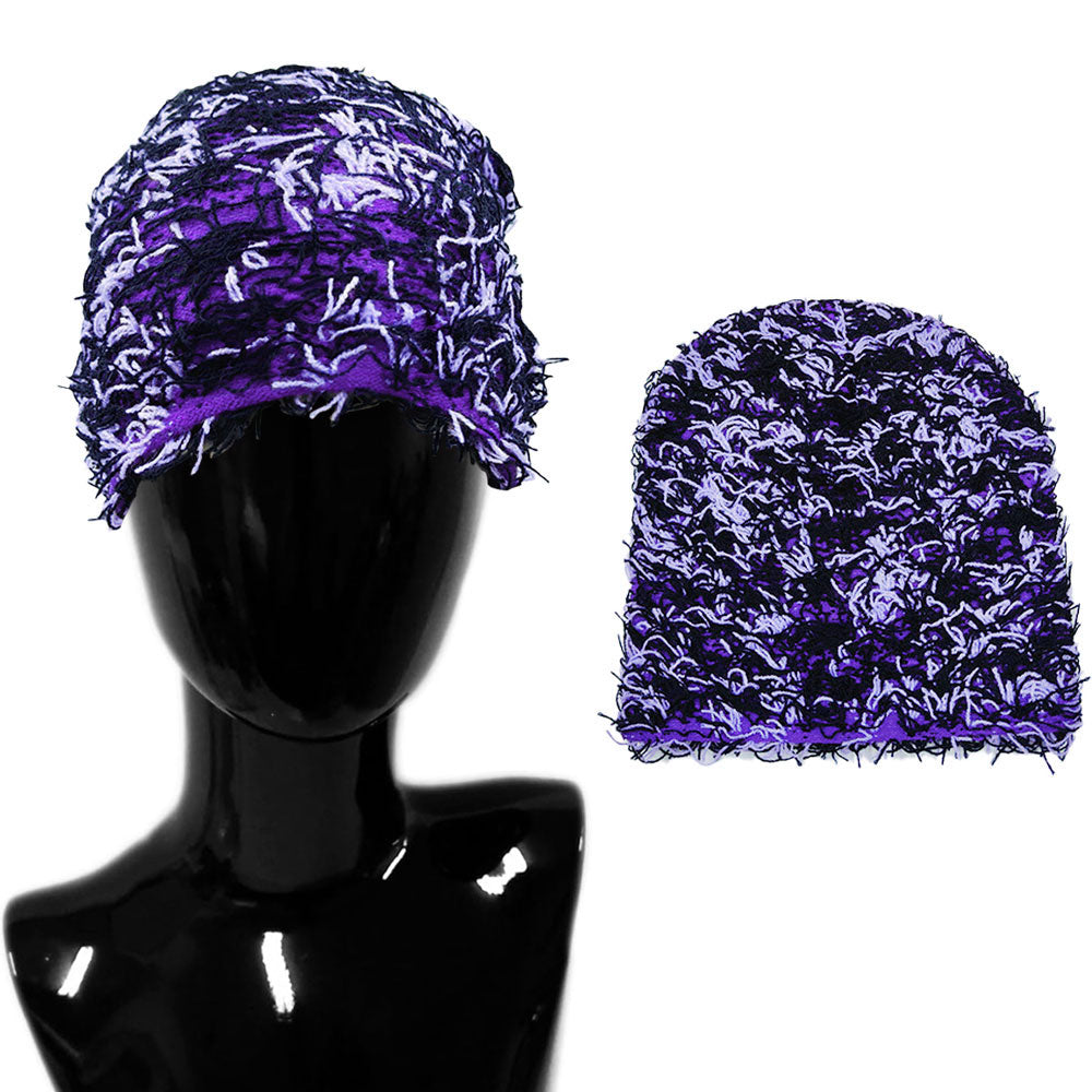 iLLASPARKZ Distressed Knitted Fuzzy Winter Beanie Hat