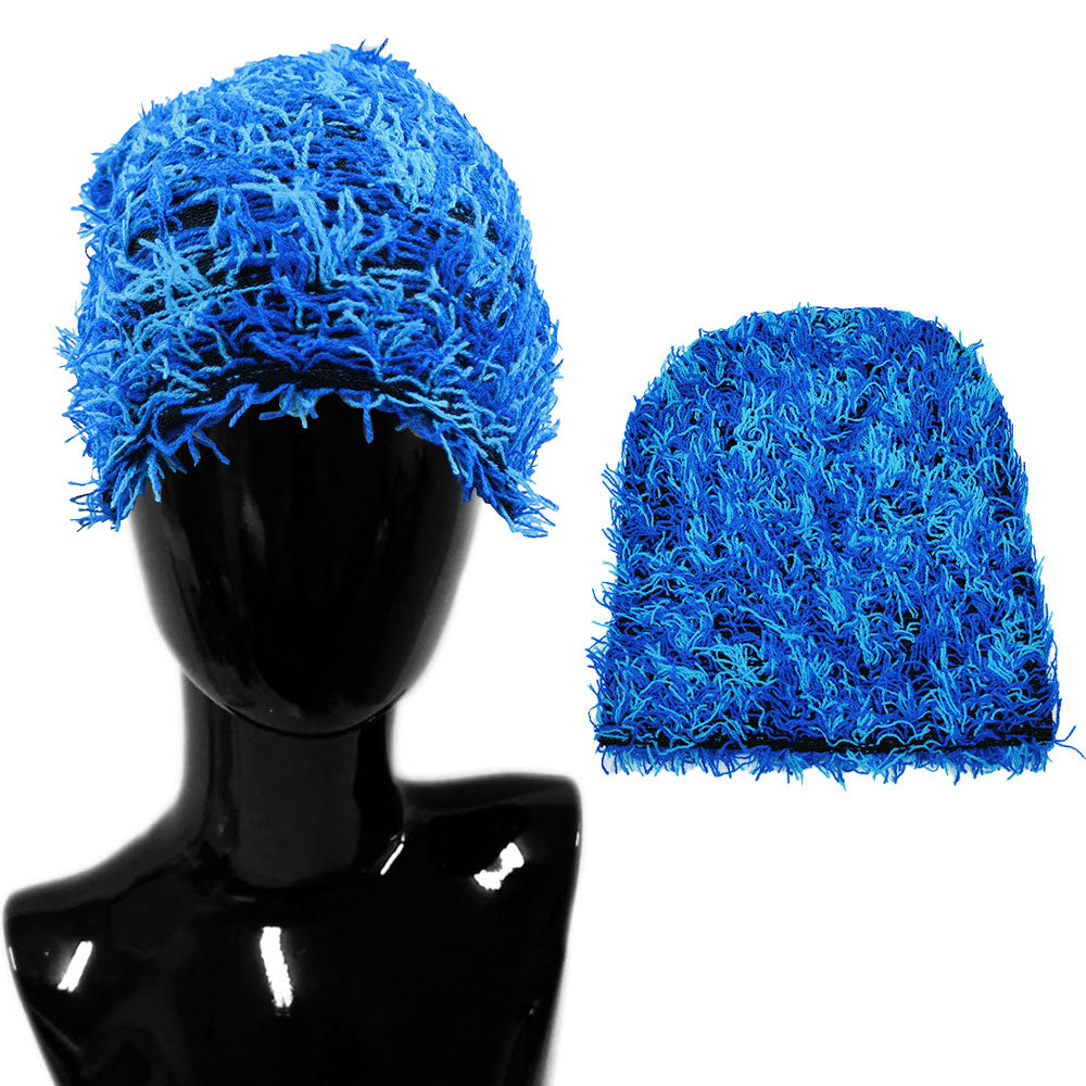 iLLASPARKZ Distressed Knitted Fuzzy Winter Beanie Hat