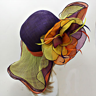 iLLASPARKZ Elegant Sinamay Spring Flower Hat