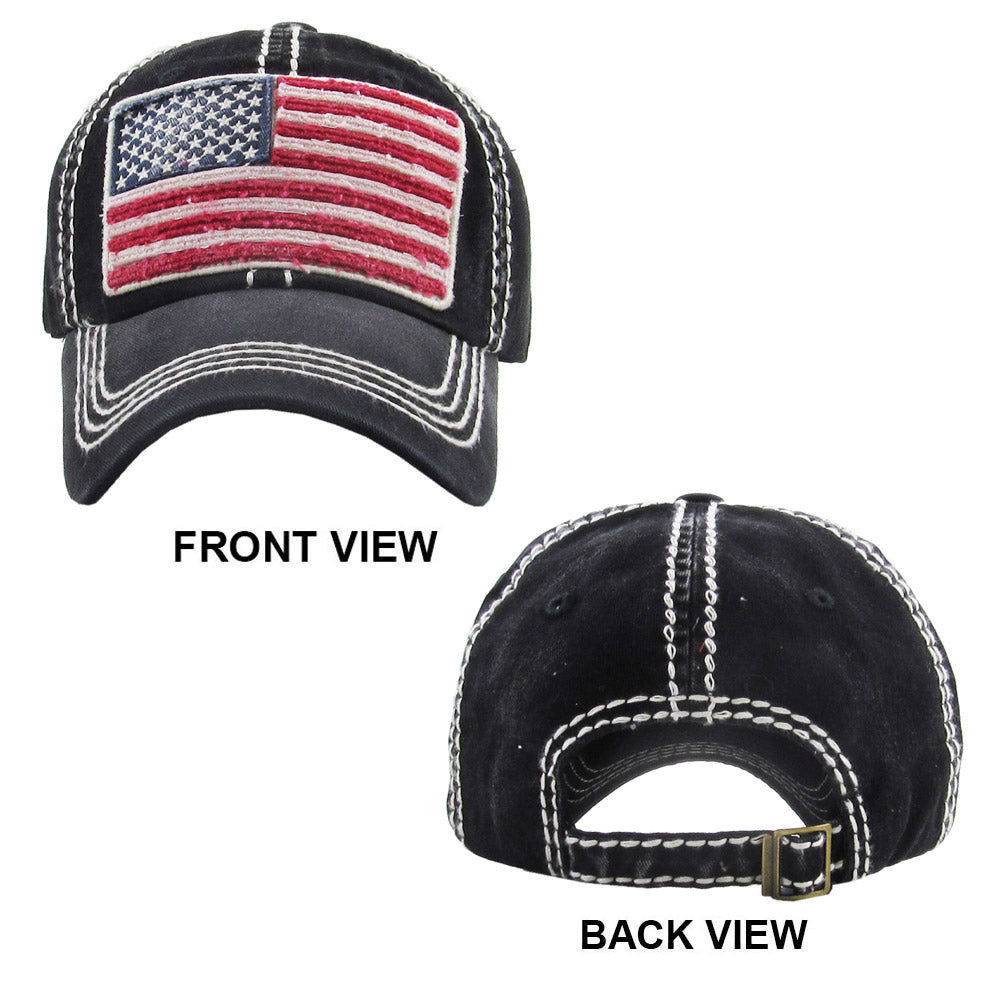 iLLASPARKZ American USA Flag Vintage Baseball Cap