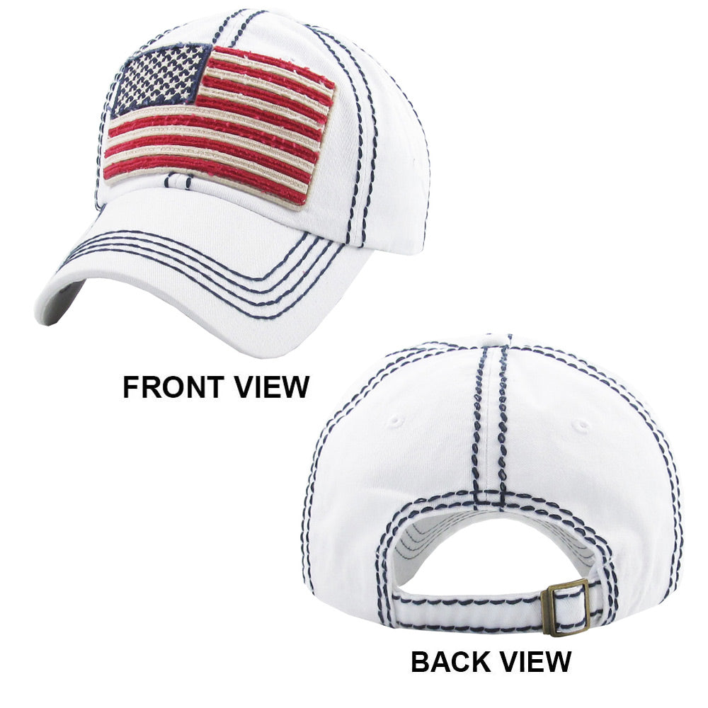 iLLASPARKZ American USA Flag Vintage Baseball Cap