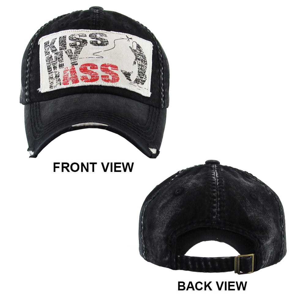 iLLASPARKZ KISS MY BASS Vintage Baseball Cap