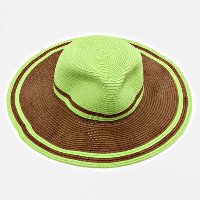 iLLASPARKZ Two Tone Straw Floppy Hat