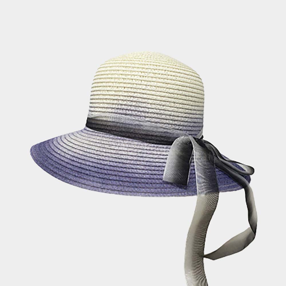 iLLASPARKZ Ombre Bow Band Straw Sun Hat