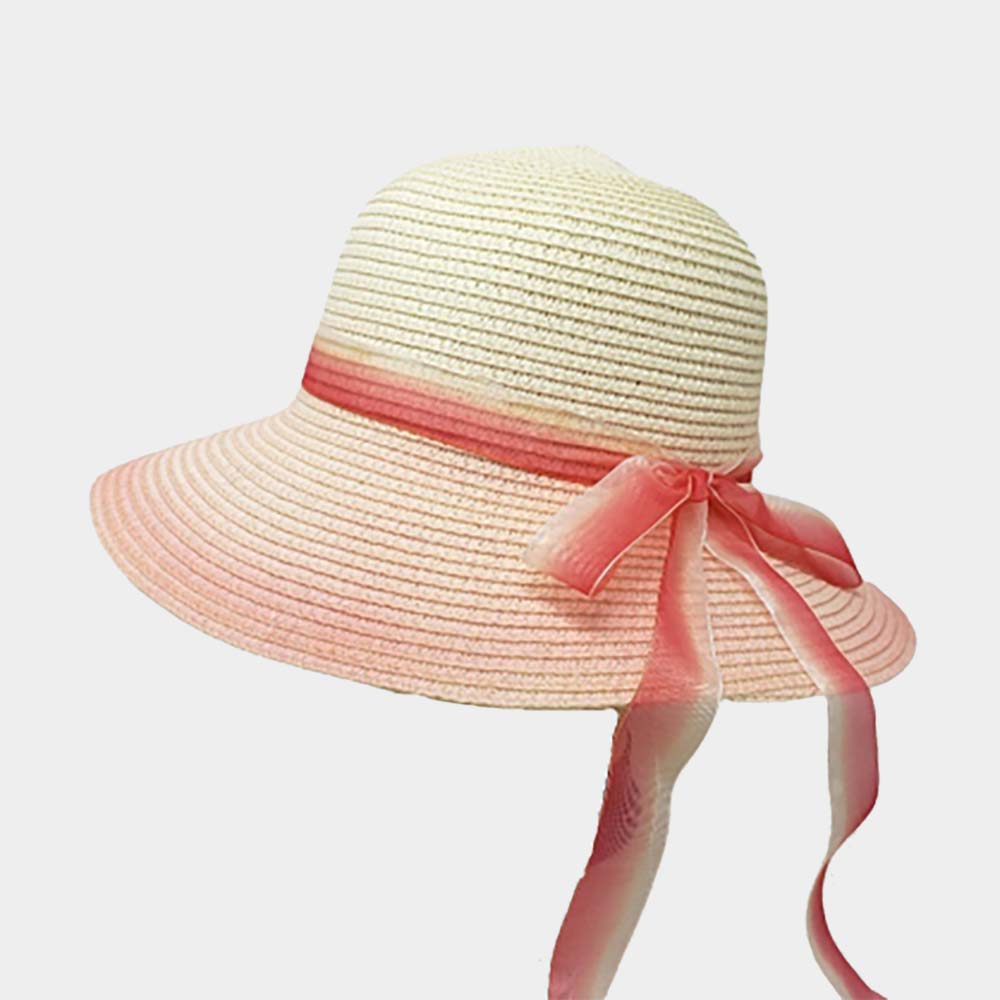 iLLASPARKZ Ombre Bow Band Straw Sun Hat