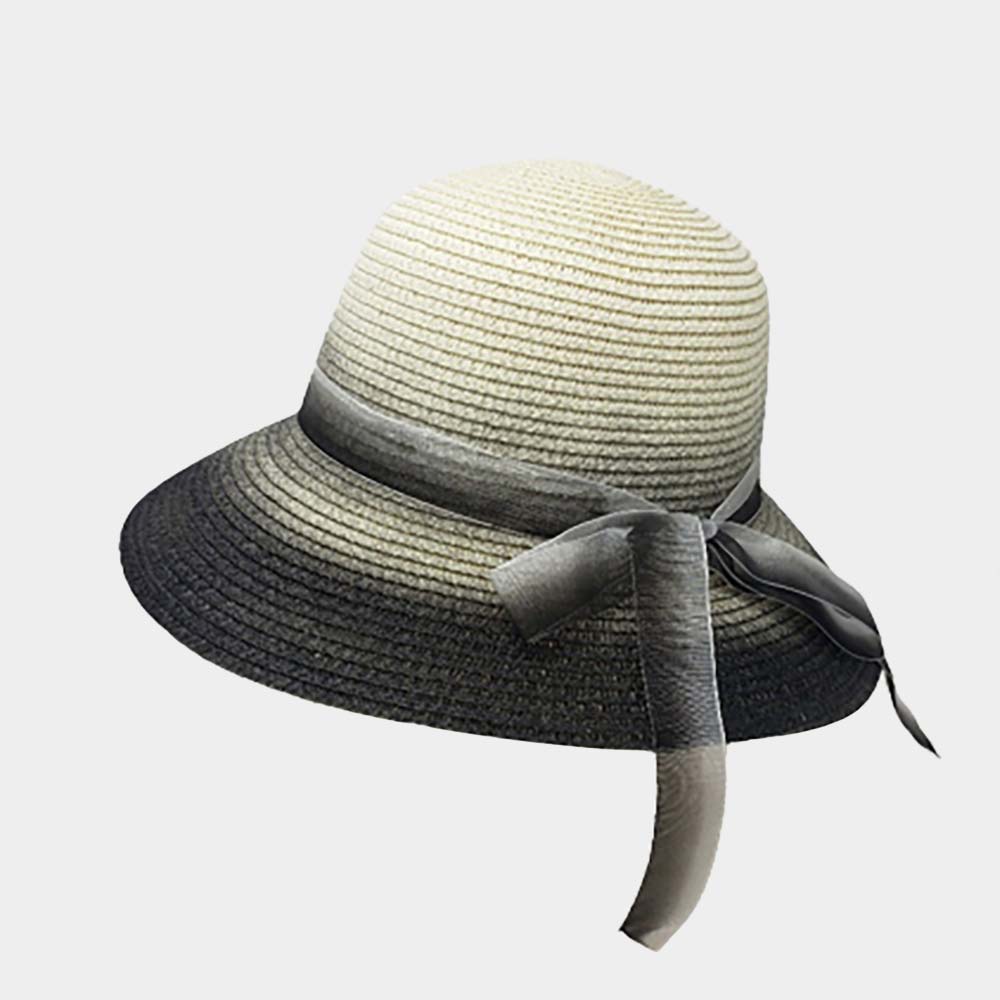 iLLASPARKZ Ombre Bow Band Straw Sun Hat