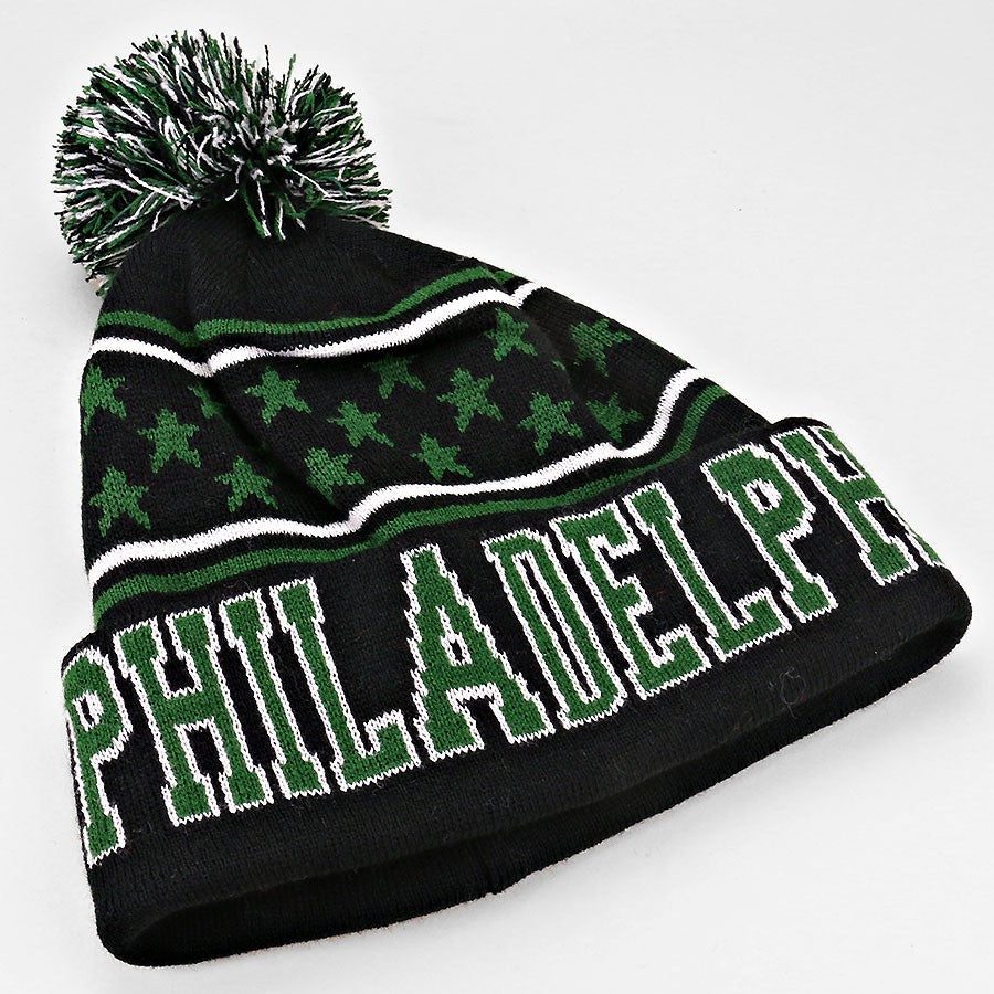 iLLASPARKZ Philadelphia _ pom pom beanie hat