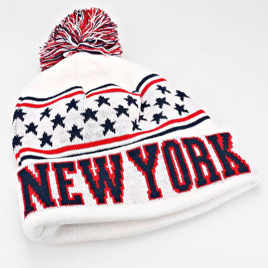 iLLASPARKZ New York _ pom pom beanie hat