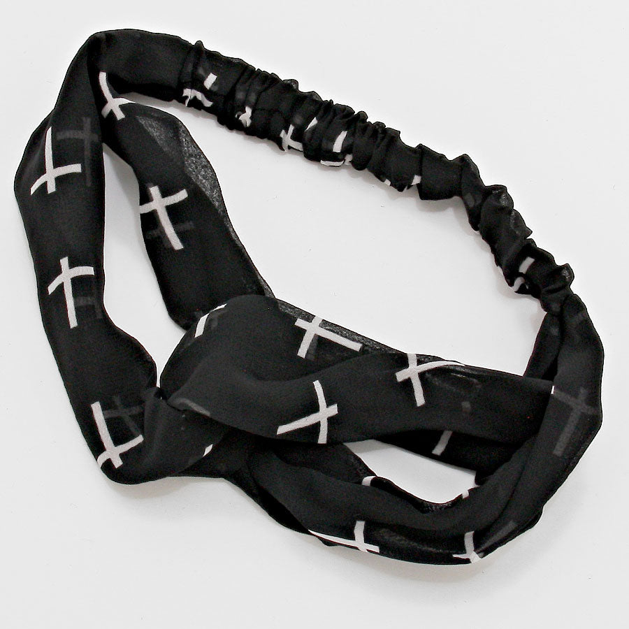 iLLASPARKZ Cross Patterned Twisted HeadBand