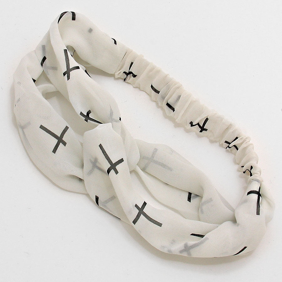 iLLASPARKZ Cross Patterned Twisted HeadBand