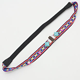 iLLASPARKZ Crystal Accent Howlite Tribal Stretch Headband