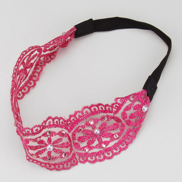 iLLASPARKZ Lace Flower Stretch Headband