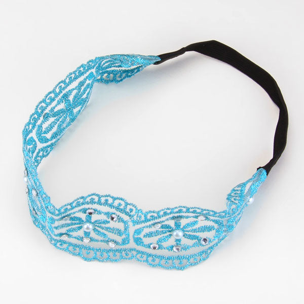 iLLASPARKZ Lace Flower Stretch Headband