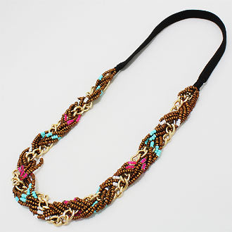 iLLASPARKZ Chained Seed Bead Headband