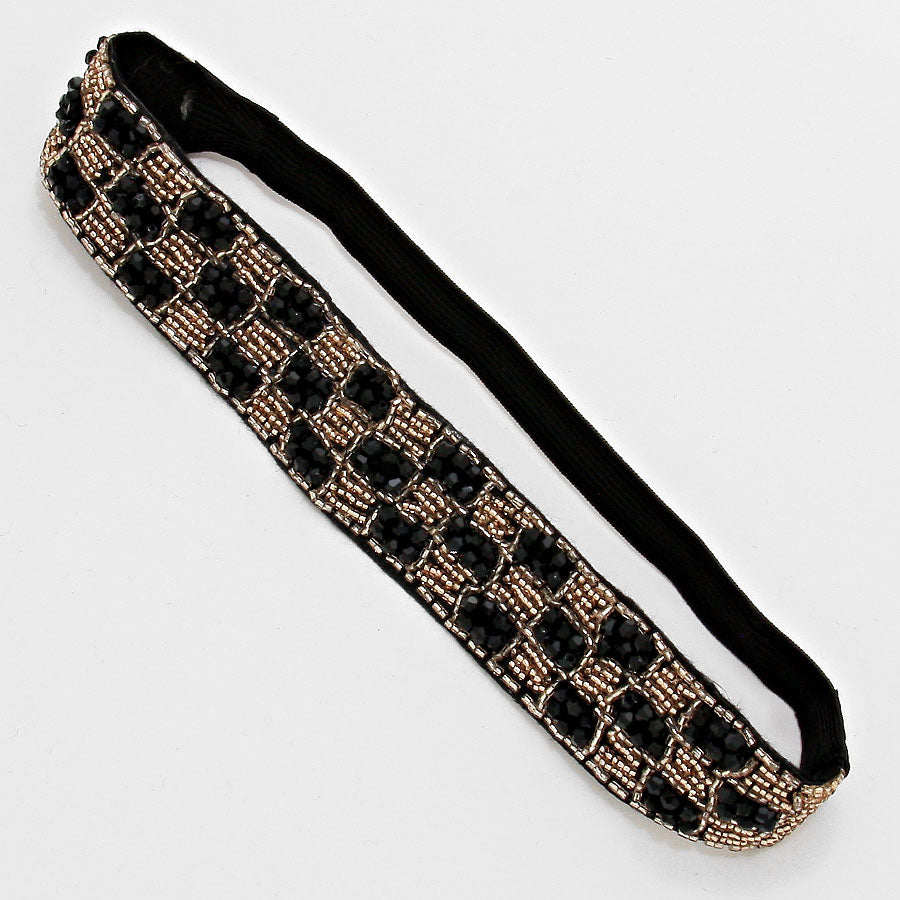 iLLASPARKZ Checker Beaded HeadBand