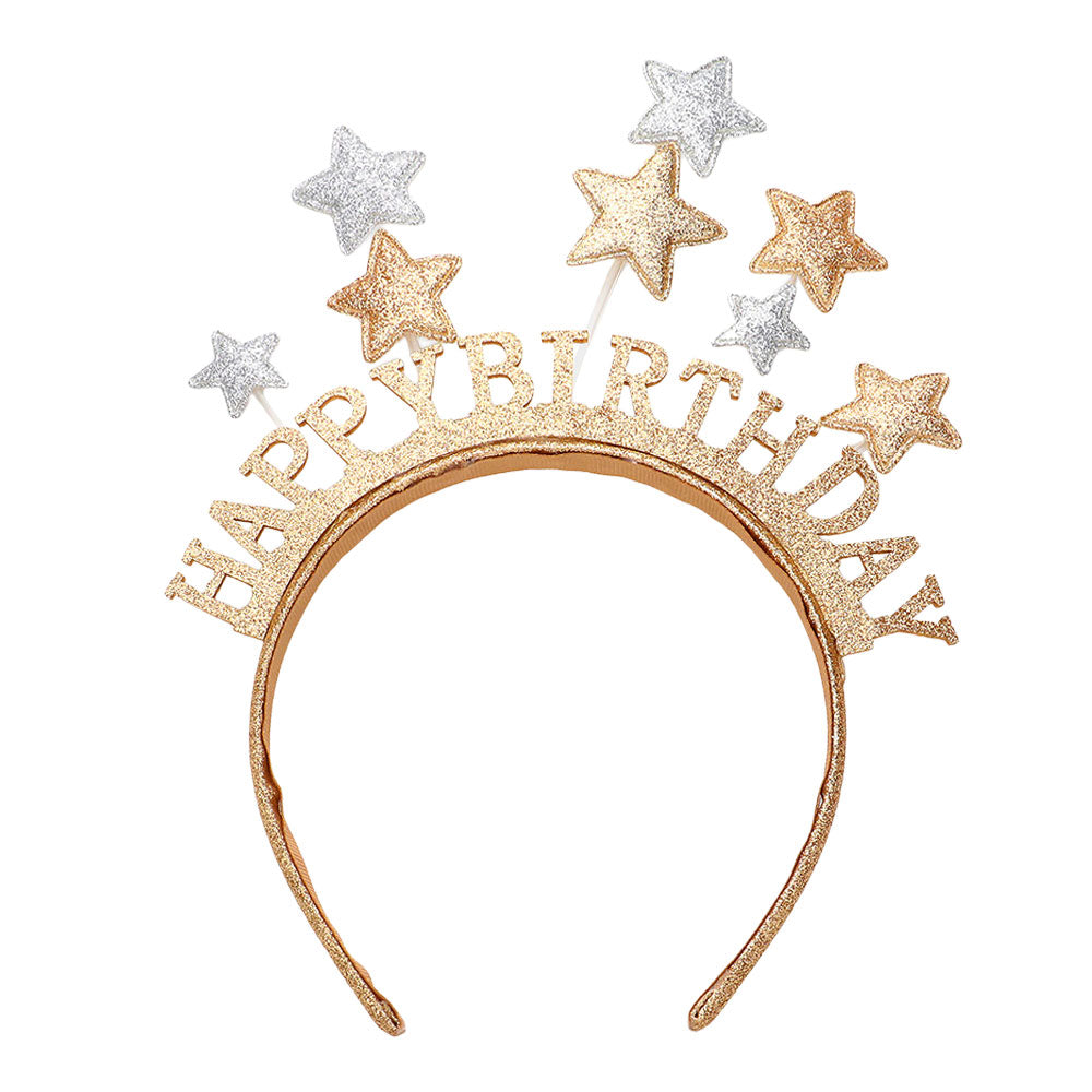 iLLASPARKZ HAPPY BIRTHDAY Message Multi Star Headband