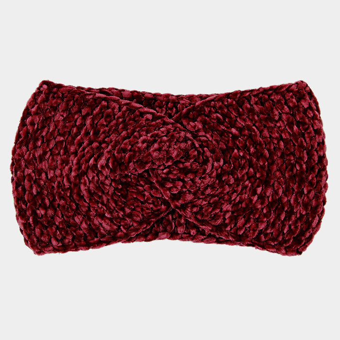 iLLASPARKZ Twisted Solid Knit Earmuff Headband