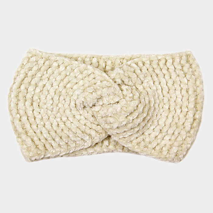 iLLASPARKZ Twisted Solid Knit Earmuff Headband