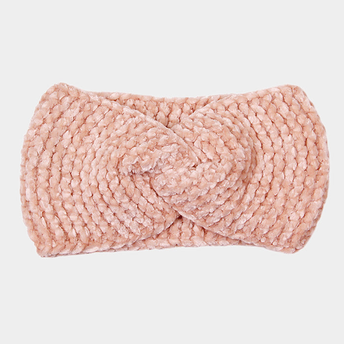 iLLASPARKZ Twisted Solid Knit Earmuff Headband