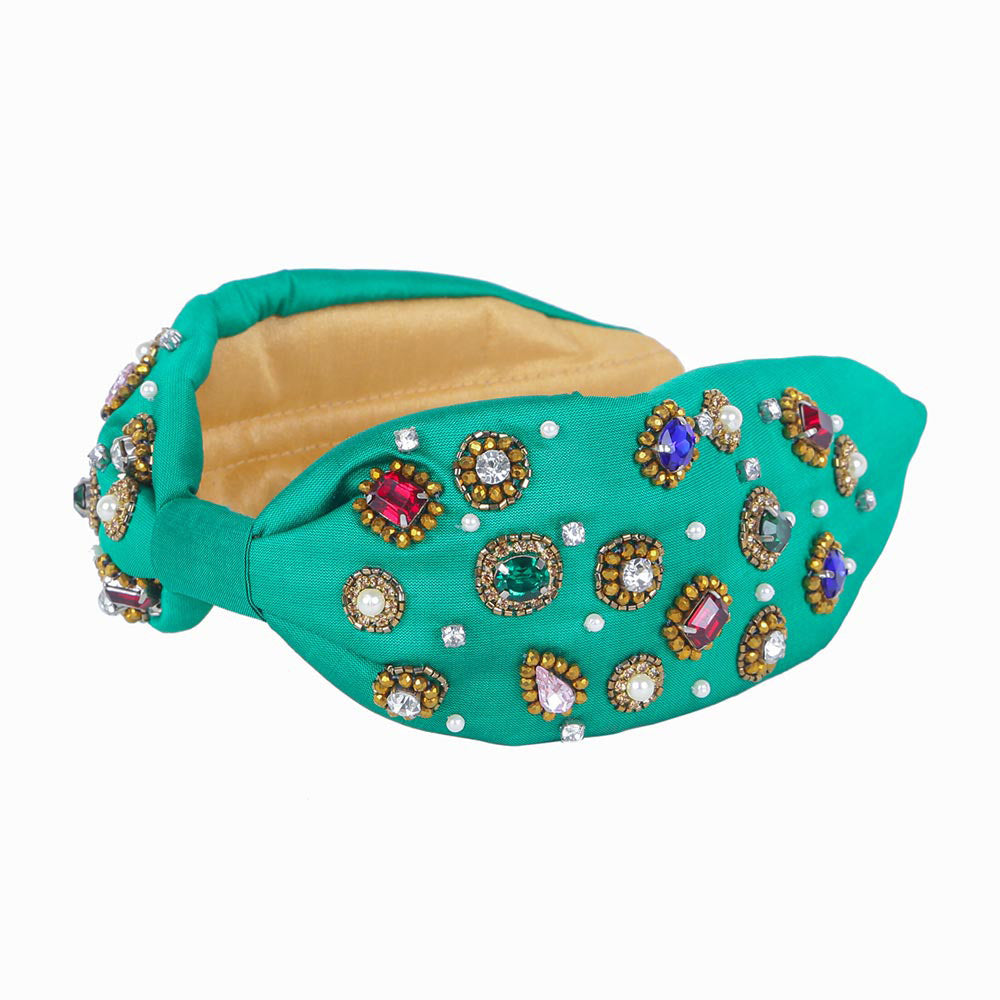 iLLASPARKZ Pearl Multi Stone Embellished Headband