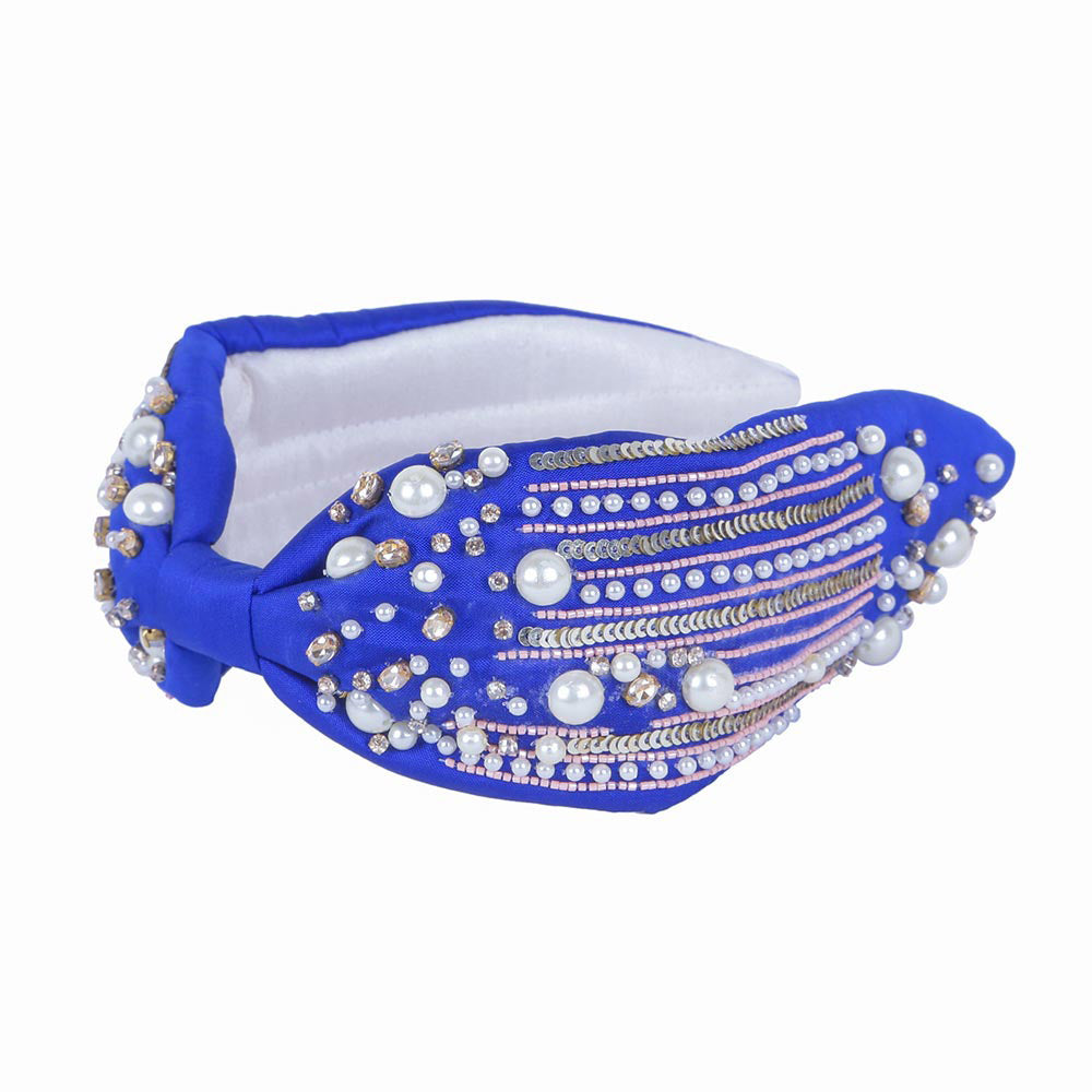 iLLASPARKZ Pearl Sequin Bead Embellished Headband