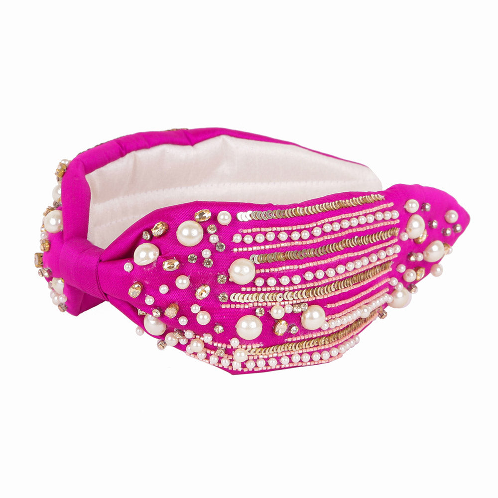 iLLASPARKZ Pearl Sequin Bead Embellished Headband