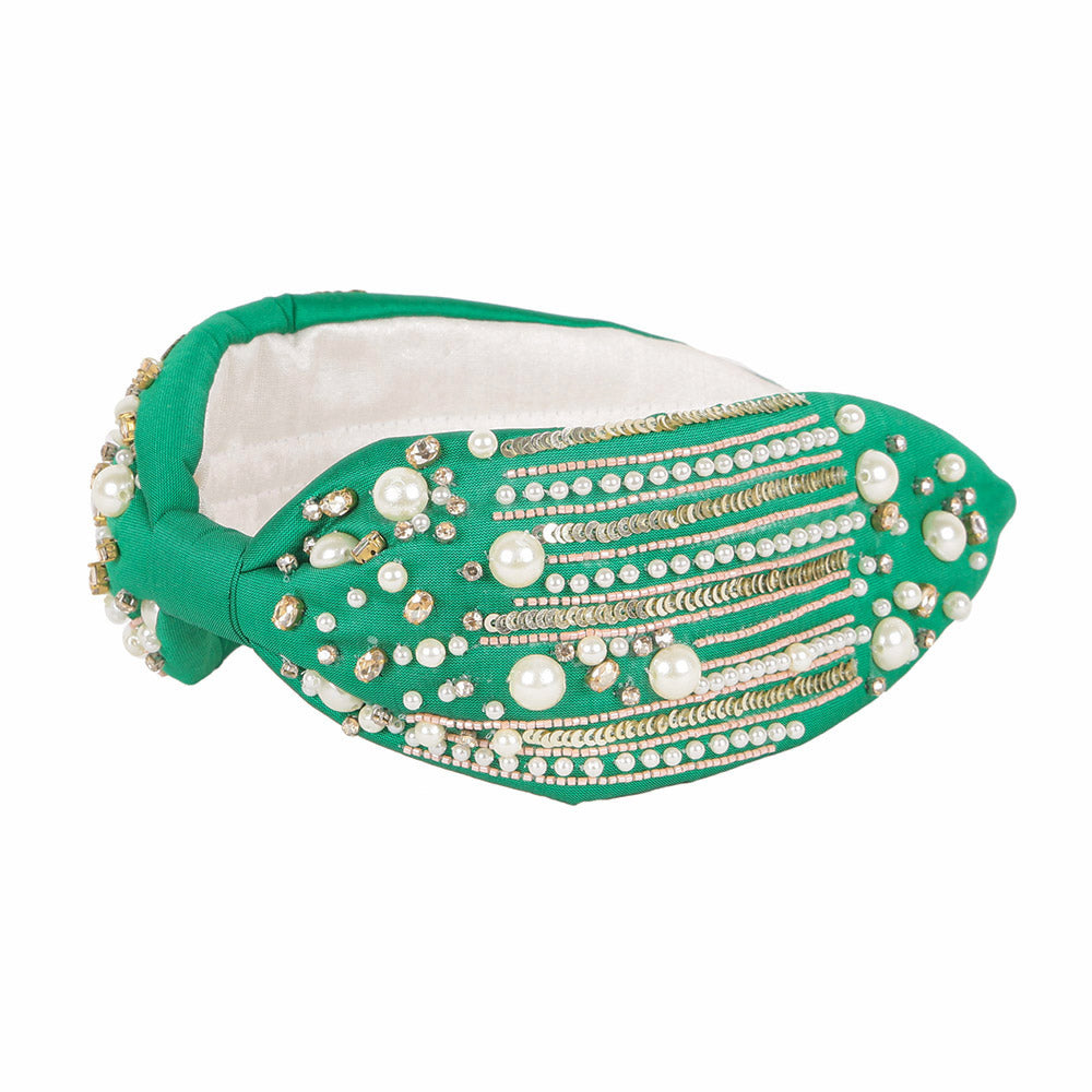 iLLASPARKZ Pearl Sequin Bead Embellished Headband