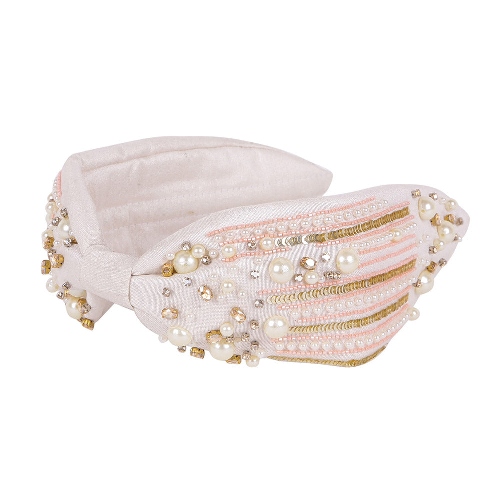 iLLASPARKZ Pearl Sequin Bead Embellished Headband