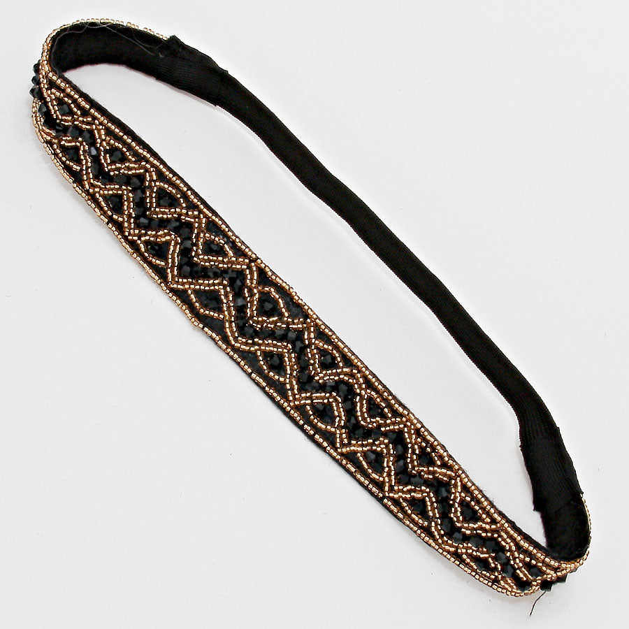 iLLASPARKZ Chevron Beaded HeadBand