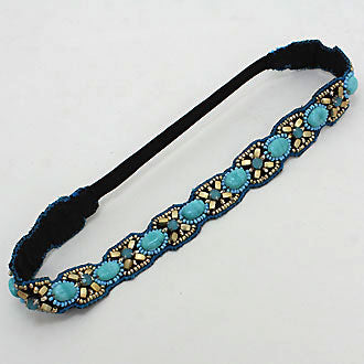 iLLASPARKZ Boho Floral Seed Bead Stretch Headband