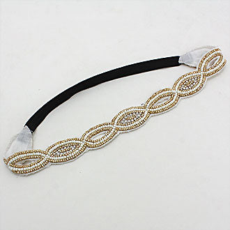 iLLASPARKZ Fish Eye Seed Bead Crystal Stretch Headband