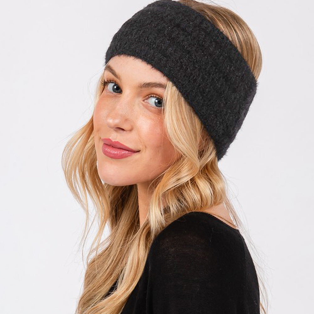 iLLASPARKZ Fuzzy Cable Knit Headband