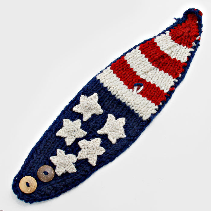 iLLASPARKZ American Flag Knit Earmuff Headband