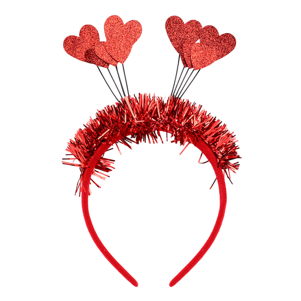 iLLASPARKZ Glittered Heart Pointed Tinsel Headband