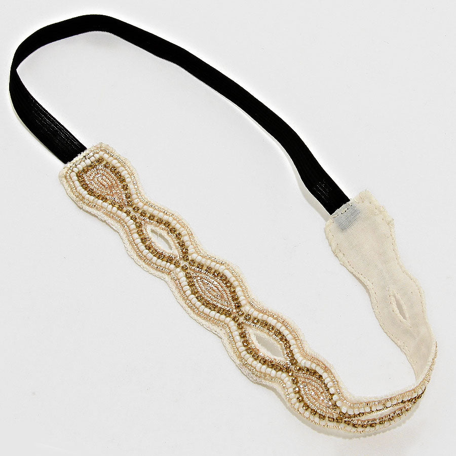 iLLASPARKZ Rhinestone Beaded Stretchable Headband