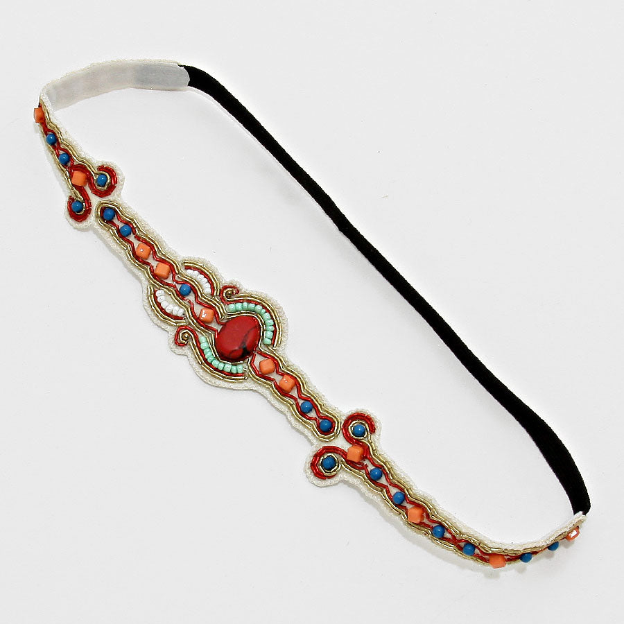 iLLASPARKZ Boho Bead Stretchable Headband